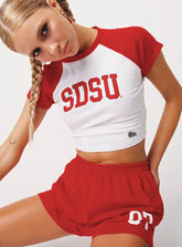 SDSU Homerun Tee White / Red