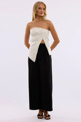 Black Tailored Pants Mid Rise