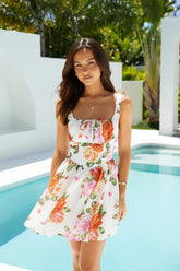 Sunlit Rose Mini Dress Pink