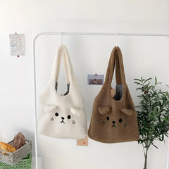 Bear Snuggler Sherpa Tote