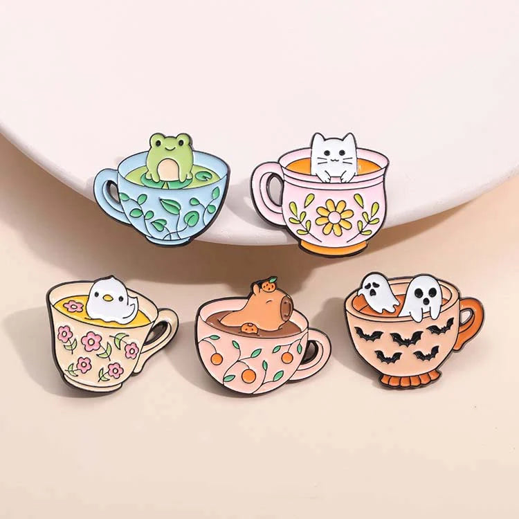 Critter Sips Enamel Pins
