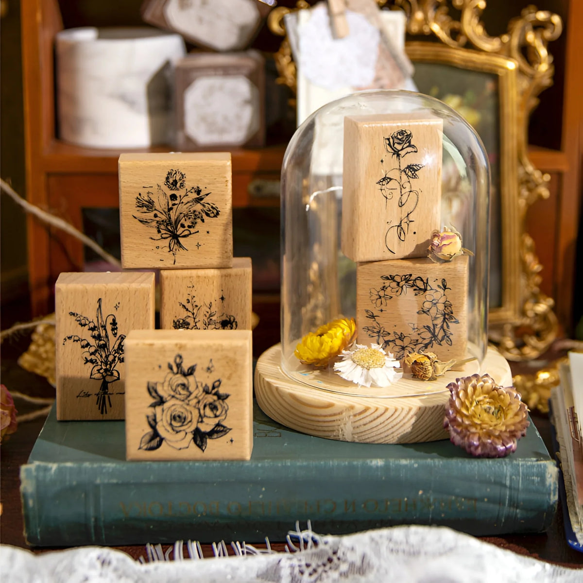 Blossom Impressions Wooden Stamps