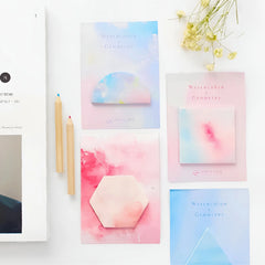 Watercolor & Geometry Sticky Notes