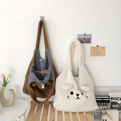 Bear Snuggler Sherpa Tote