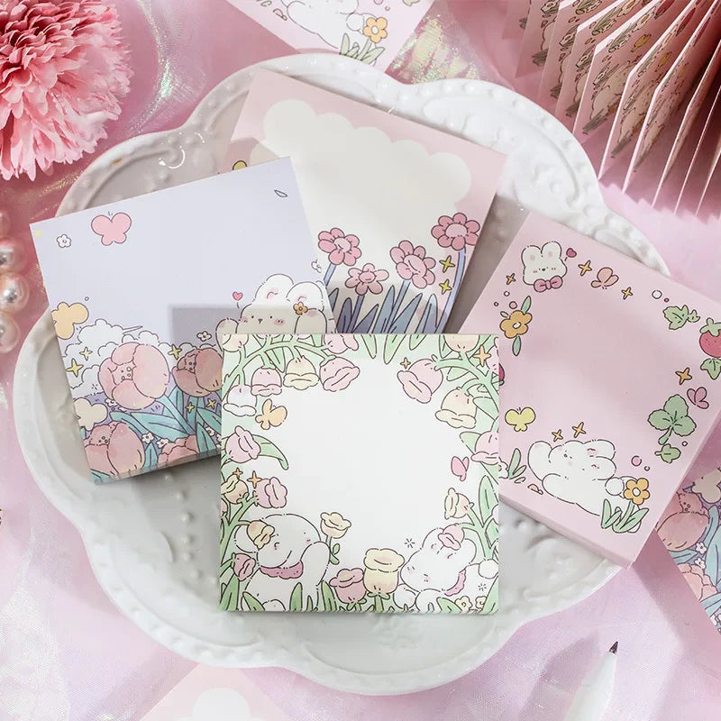 Bunny Blossom Patch Memo Pad