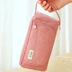 Triangle Corduroy Pencil Case (6 Colors)