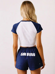 USD Homerun Tee Navy / White