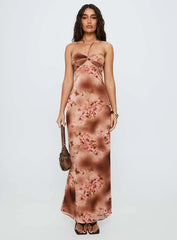 Saye Halter Twist Maxi Dress Multi