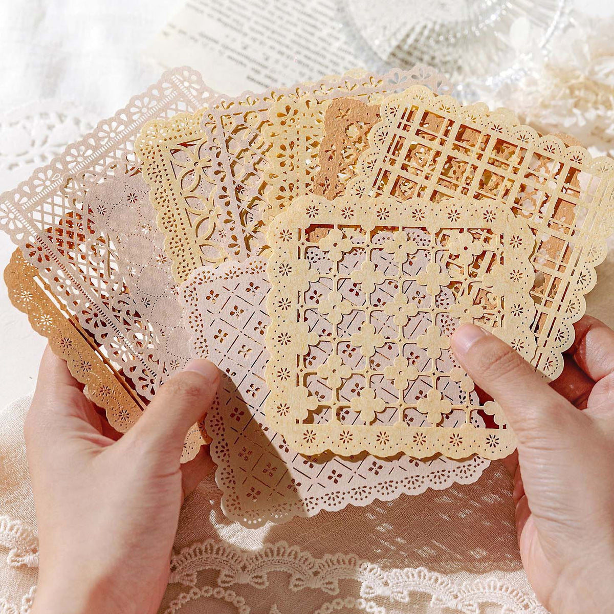 Vintage Crochet Paper Set