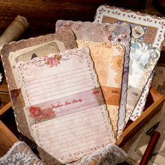 Vintage Patterned & Laced Kraft Paper Set